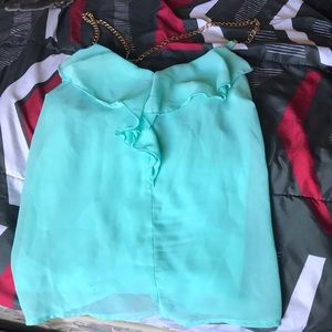 Juniors small mint blouse.